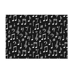 Chalk Music Notes Signs Seamless Pattern Sticker A4 (10 Pack)