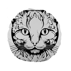 Cat - Artistic Paper Cut Standard 15  Premium Round Cushions