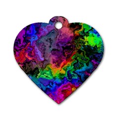 Pride Marble Dog Tag Heart (one Side)