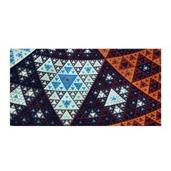 Fractal Triangle Geometric Abstract Pattern Satin Wrap 35  X 70  by Cemarart