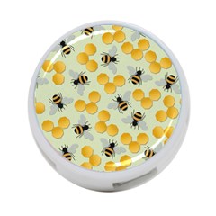 Bees Pattern Honey Bee Bug Honeycomb Honey Beehive 4-port Usb Hub (two Sides)