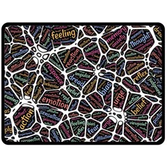 Mental Human Experience Mindset Two Sides Fleece Blanket (large) by Paksenen