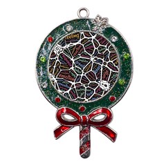 Mental Human Experience Mindset Metal X mas Lollipop With Crystal Ornament