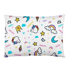 Unicorns Rainbows Seamless Pattern Pillow Case