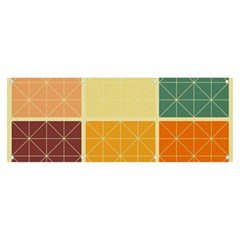 Square Cube Shape Colourful Banner And Sign 8  X 3 
