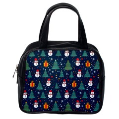 Snow Snowman Tree Christmas Tree Classic Handbag (one Side)