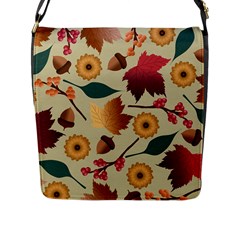 Autumn Leaves Colours Season Flap Closure Messenger Bag (l)