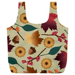 Autumn Leaves Colours Season Full Print Recycle Bag (xxxl) by Ravend