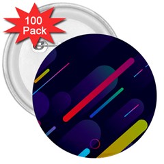 Colorful Abstract Background 3  Buttons (100 Pack) 