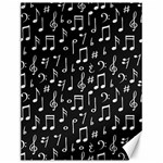 Chalk Music Notes Signs Seamless Pattern Canvas 12  x 16  11.86 x15.41  Canvas - 1