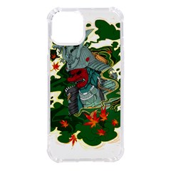 Armor Japan Maple Leaves Samurai Mask Cut Iphone 14 Tpu Uv Print Case