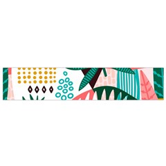 Abstract Seamless Pattern With Tropical Leaves Small Premium Plush Fleece Scarf