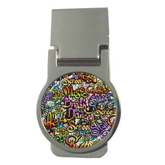 Graffiti Word Seamless Pattern Money Clips (round) 