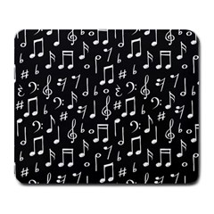 Chalk Music Notes Signs Seamless Pattern Large Mousepad