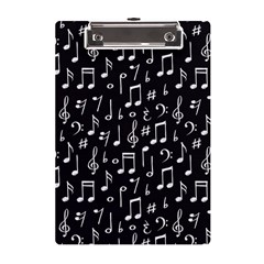 Chalk Music Notes Signs Seamless Pattern A5 Acrylic Clipboard