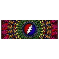 Grateful Dead Bear Pattern Banner And Sign 12  X 4 