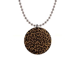 Tiger Skin Art Pattern 1  Button Necklace