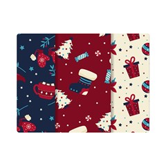 Flat Design Christmas Pattern Collection Art Premium Plush Fleece Blanket (mini)