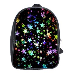 Christmas Star Gloss Lights Light School Bag (large)