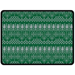 Christmas Knit Digital Two Sides Fleece Blanket (large)