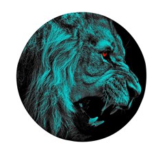 Angry Male Lion Predator Carnivore Mini Round Pill Box (pack Of 5)