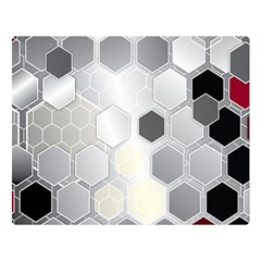 Honeycomb Pattern Two Sides Premium Plush Fleece Blanket (large)