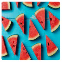 Watermelon Blue Background Uv Print Square Tile Coaster 