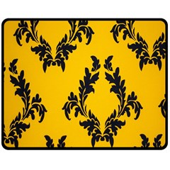 Yellow Regal Filagree Pattern Fleece Blanket (medium)
