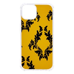 Yellow Regal Filagree Pattern Iphone 13 Tpu Uv Print Case