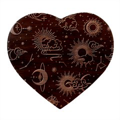 Seamless Galaxy Pattern Heart Wood Jewelry Box by Ket1n9
