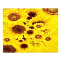 Beautiful Sunflowers Premium Plush Fleece Blanket (large)