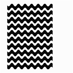 Wave-black White Small Garden Flag (Two Sides)