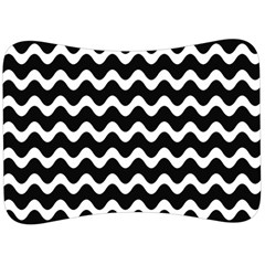 Wave-black White Velour Seat Head Rest Cushion