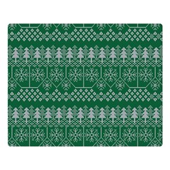 Christmas Knit Digital Two Sides Premium Plush Fleece Blanket (large)