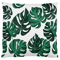 Illustrations Monstera Leafes Standard Premium Plush Fleece Cushion Case (one Side)