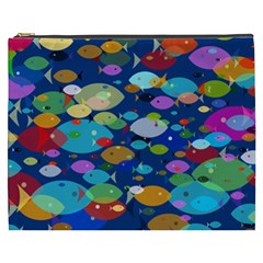 Illustrations Sea Fish Swimming Colors Cosmetic Bag (xxxl)