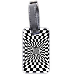 Optical Illusion Chessboard Tunnel Luggage Tag (two Sides)