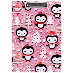 Cute Penguin Pattern A4 Acrylic Clipboard by Loisa77