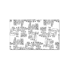 Blackboard Algorithms Black And White Pattern Sticker Rectangular (10 Pack) by dflcprintsclothing