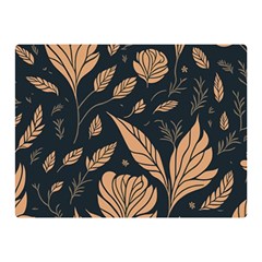 Background Pattern Leaves Texture Two Sides Premium Plush Fleece Blanket (mini) by Loisa77