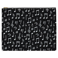 Chalk Music Notes Signs Seamless Pattern Cosmetic Bag (xxxl)