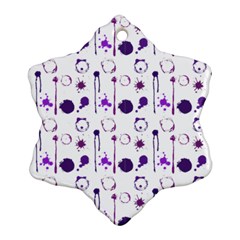 Liquid Splash Pattern Stroke Drip Ornament (snowflake)