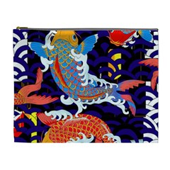 Koi Fish Traditional Japanese Art Cosmetic Bag (xl)