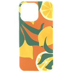 Lemon Citrus Fruit Summer Painting Drawing Iphone 15 Pro Max Black Uv Print Pc Hardshell Case