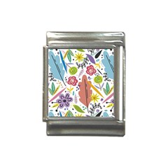 Summer Flowers Spring Background Italian Charm (13mm)