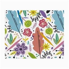 Summer Flowers Spring Background Small Glasses Cloth (2 Sides)