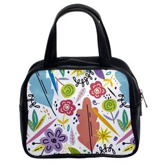 Summer Flowers Spring Background Classic Handbag (Two Sides)