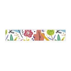 Summer Flowers Spring Background Premium Plush Fleece Scarf (Mini)