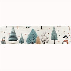 Snowman Snow Christmas Large Bar Mat