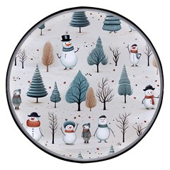 Snowman Snow Christmas Wireless Fast Charger(black)